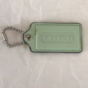 Coach Green Leather Keychain